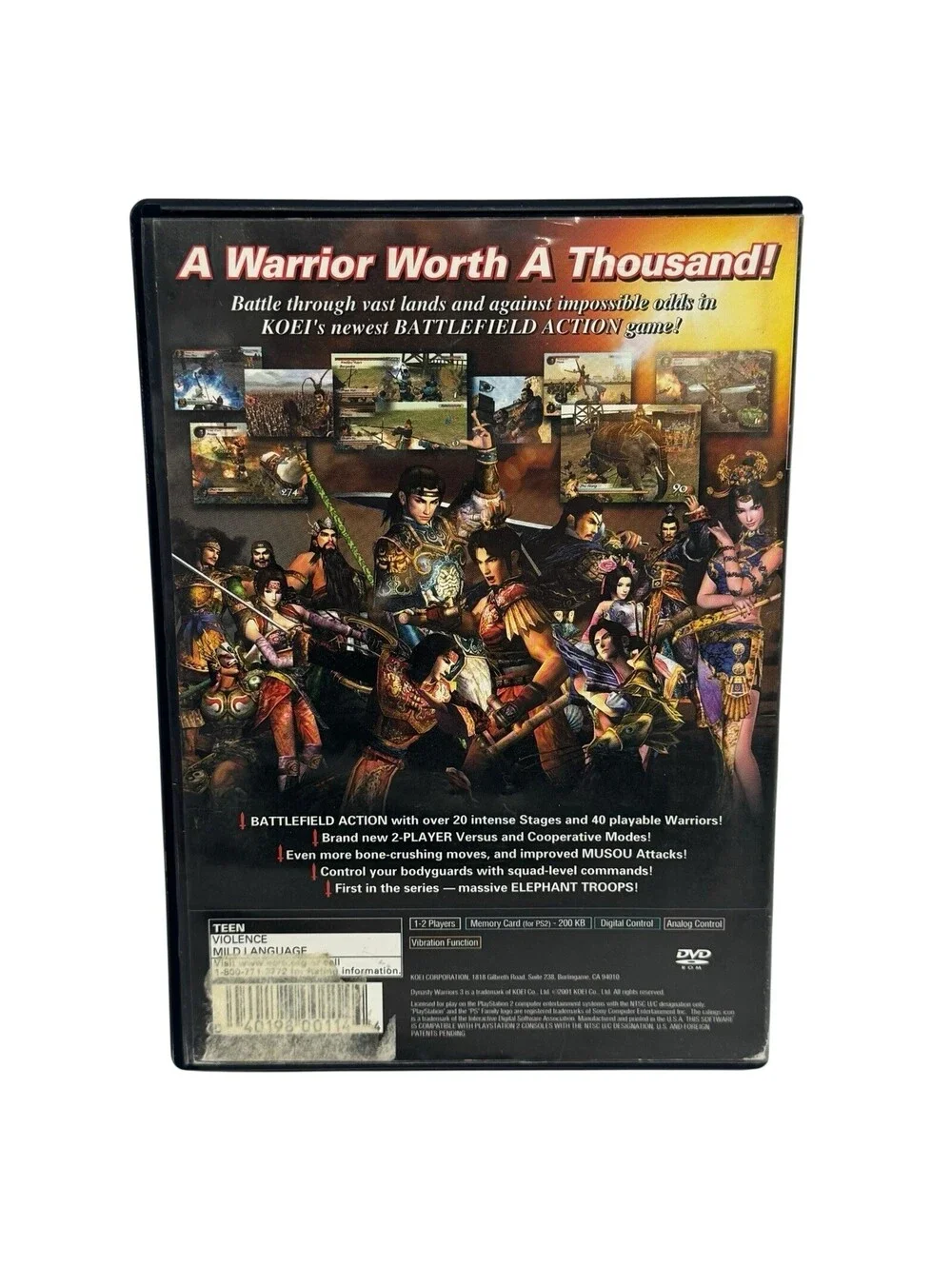 Dynasty Warriors 3 (Sony PlayStation 2, 2001)